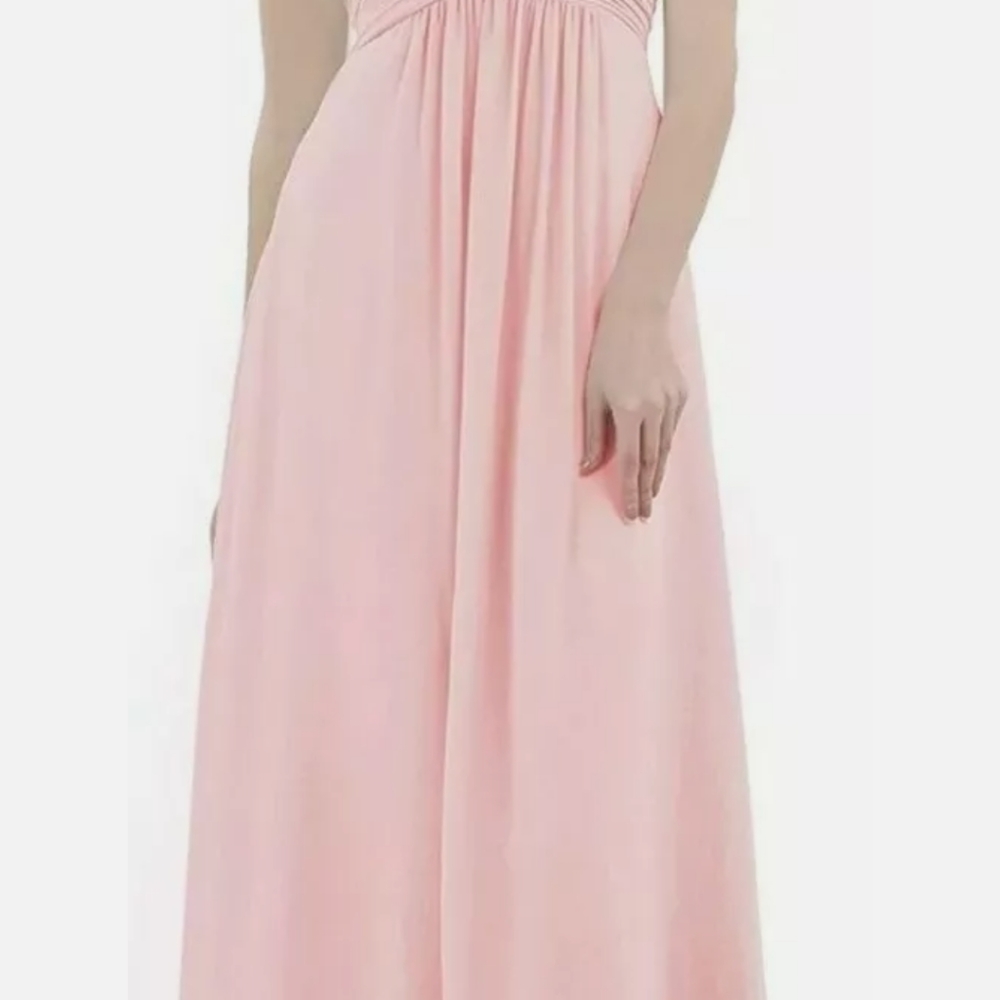 Women's Chiffon One-Shoulder Evening Prom Gown Bridesmaid - Picture 2 of 3